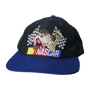 Rare VTG Looney Tunes Team Taz Tasmanian Devil NASCAR Racing Snapback Hat 90s